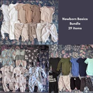 Baby Boy/Neutral Newborn Bundle (Onesies, Footie Pajamas, Pants, and more)